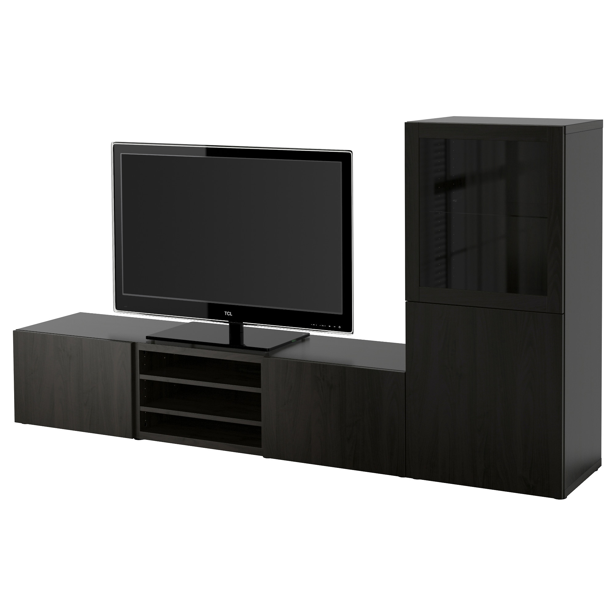 

Шкаф для ТВ IKEA БЕСТО черно-коричневый 493.294.06
