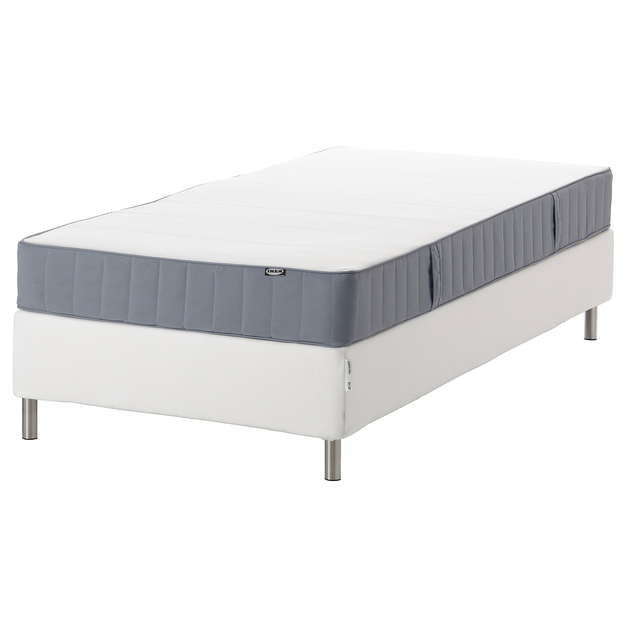 

Континентальная кровать IKEA ESPEVÄR/VESTMARKA светло-голубой средней жесткости 893.899.26