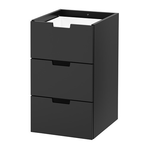 

Модульный комод с 3 ящиками IKEA НОРДЛИ антрацит 103.659.28
