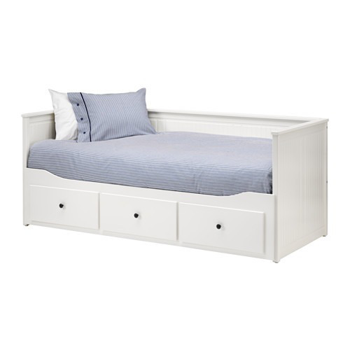 

Кушетка с 2 матрасами/3ящиками IKEA ХЕМНЭС белый 091.861.12