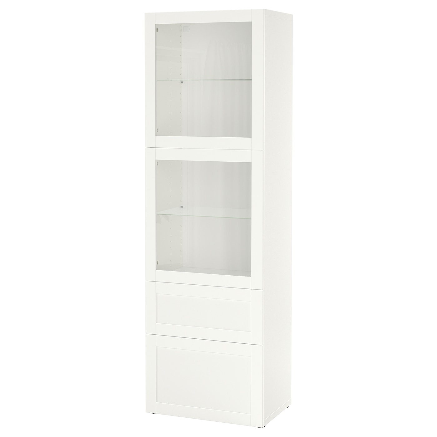 

Комбинация для хранения+стекл дверц IKEA БЕСТО белый 693.008.69