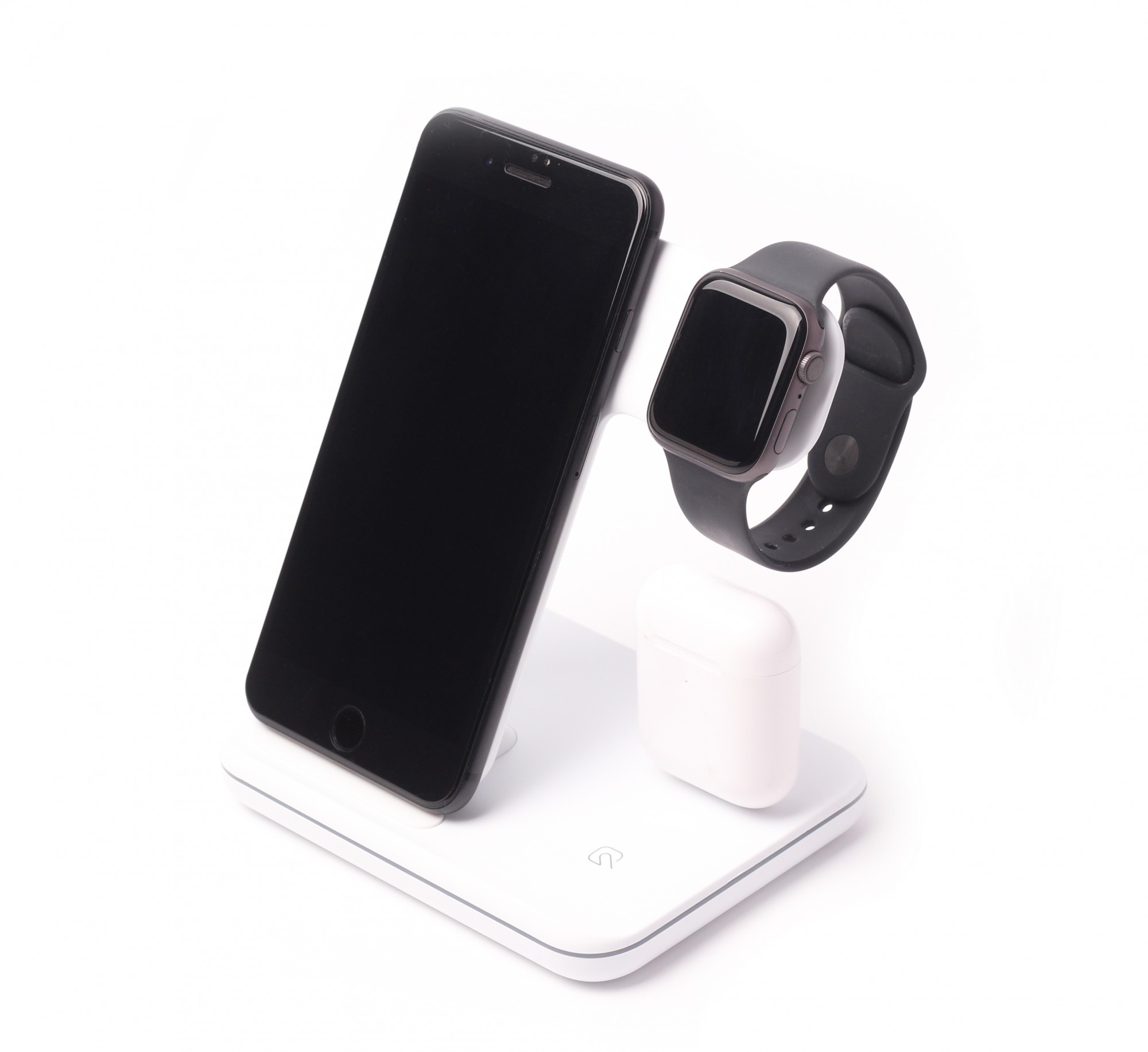 

Беспроводная зарядка док-станция Grand 3в1 подставка для iPhone/Apple Watch/AirPods White белая