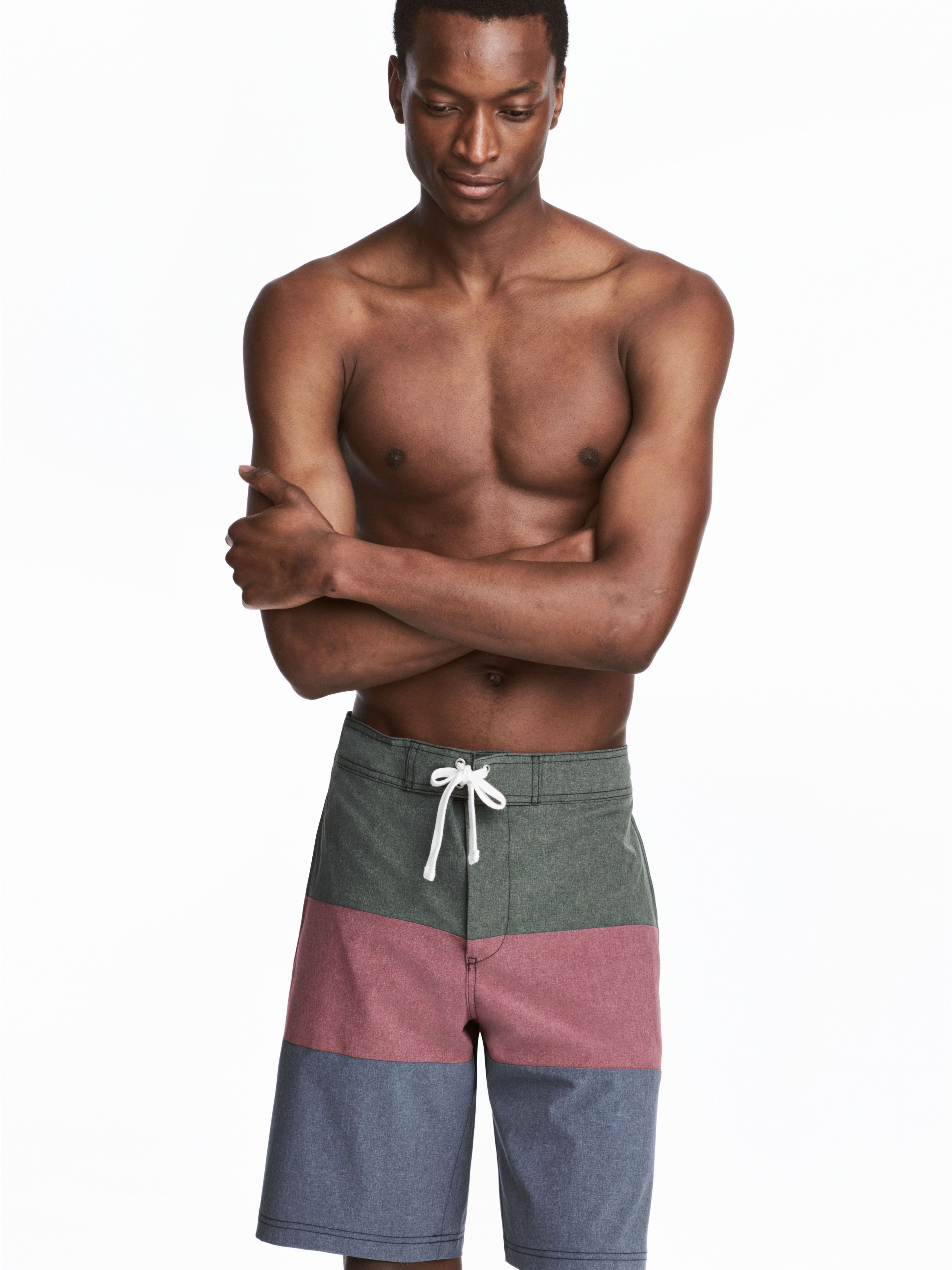 

Шорты пляжные H&M 5109706-AEAM XS Сине-зеленые с бордовым