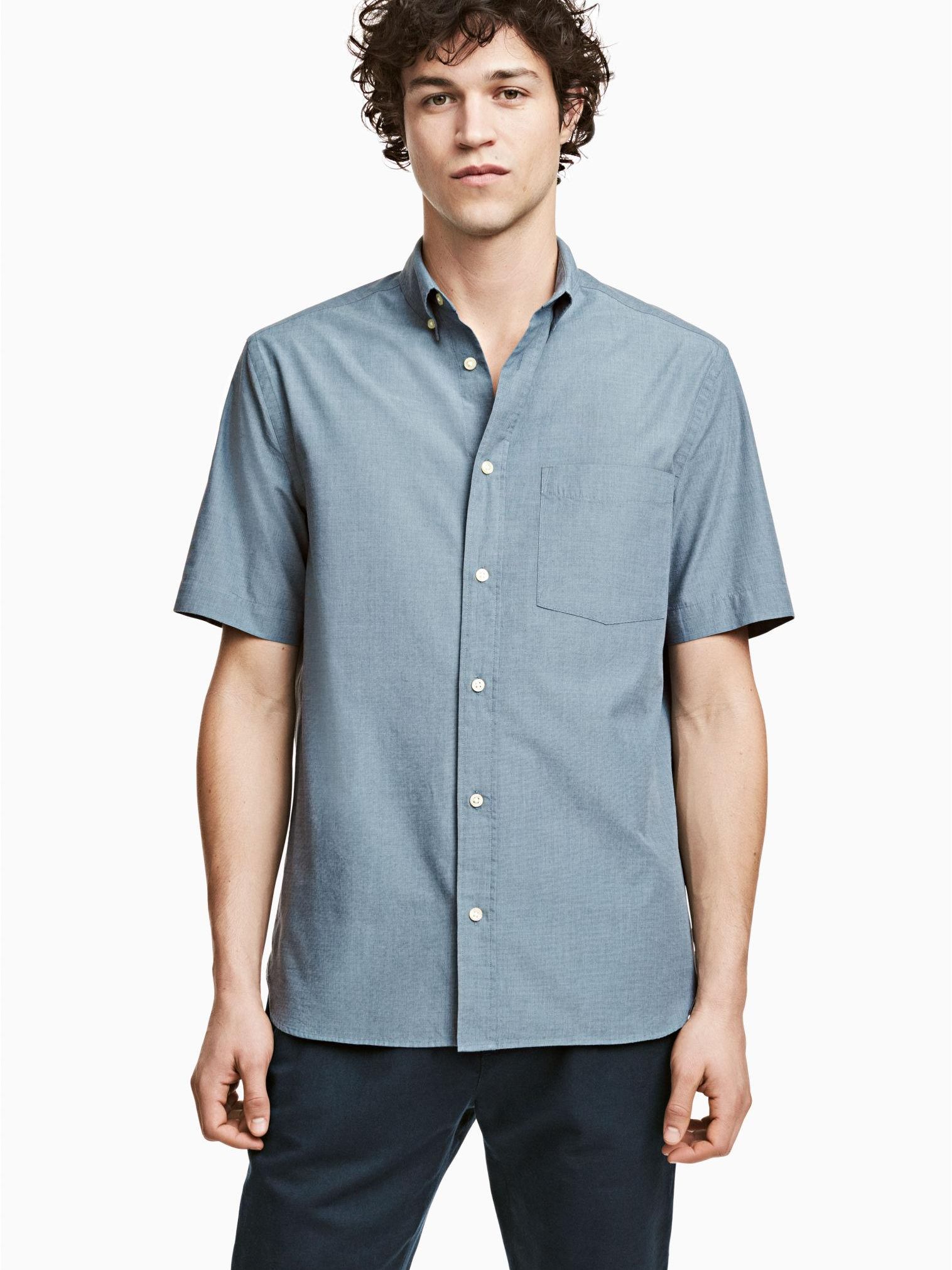 

Рубашка H&M 4808535-ACXD M Синяя