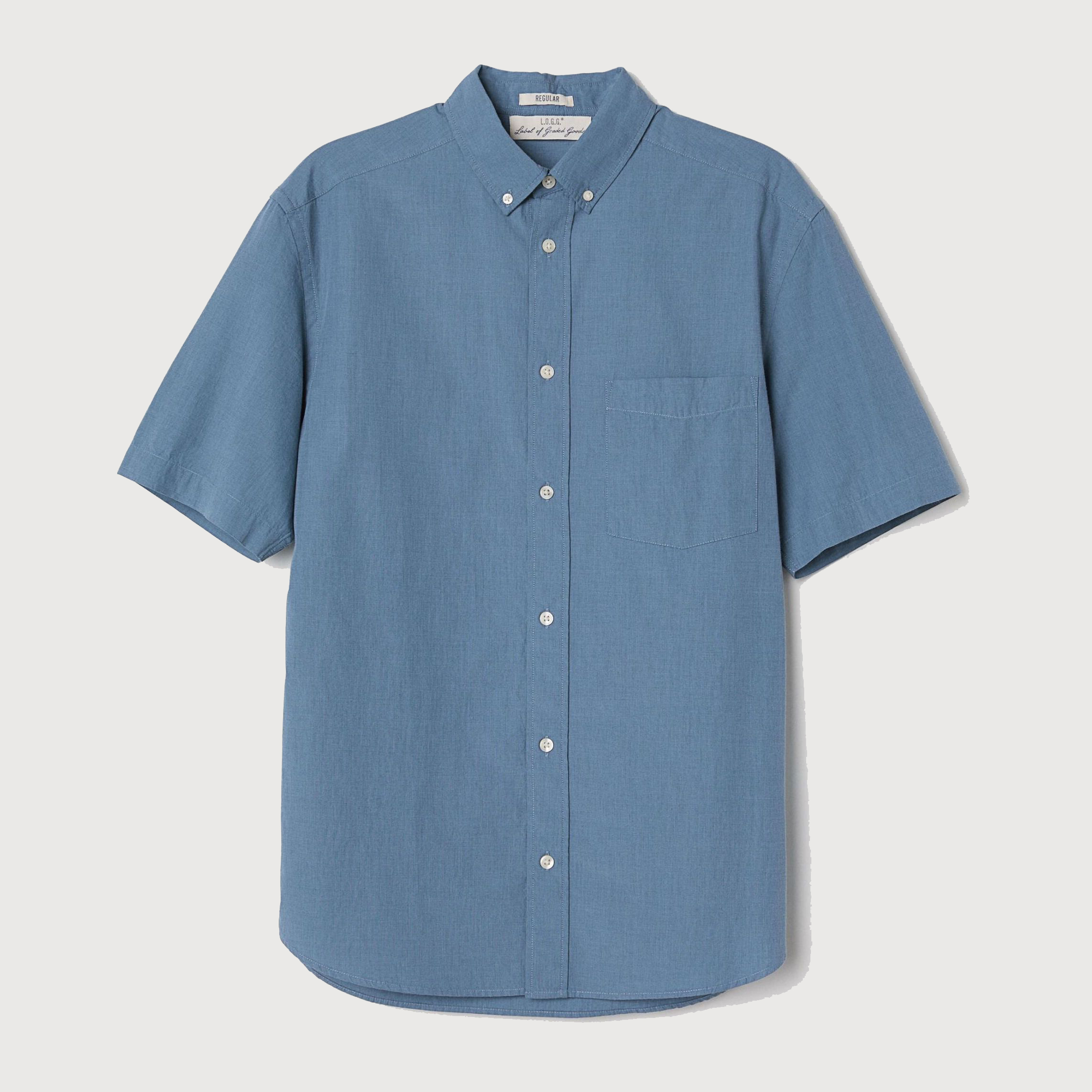 

Рубашка H&M 6217358-AAQJ XL Темно-синяя