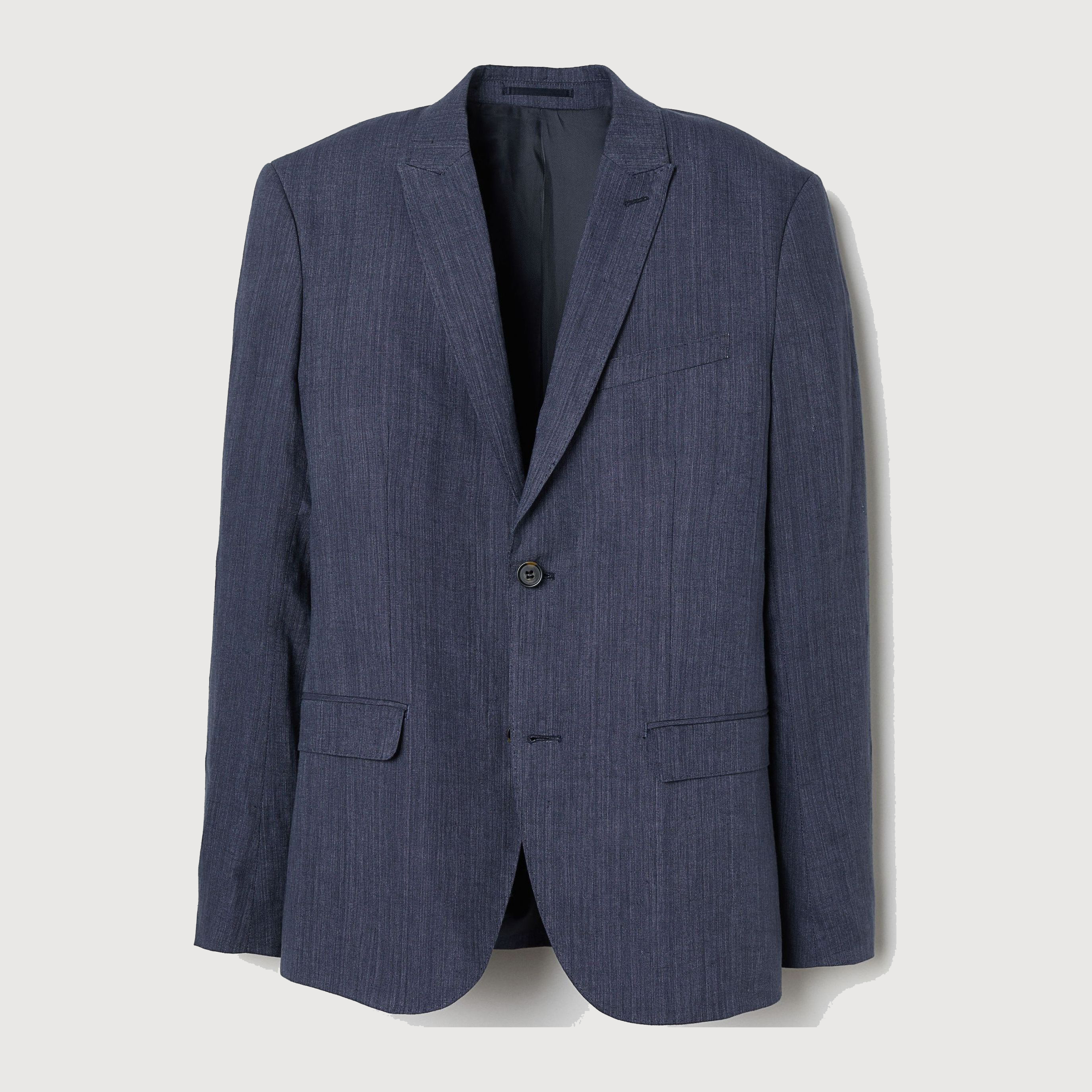 

Пиджак H&M 6584688-AAQJ 46 Темно-синий