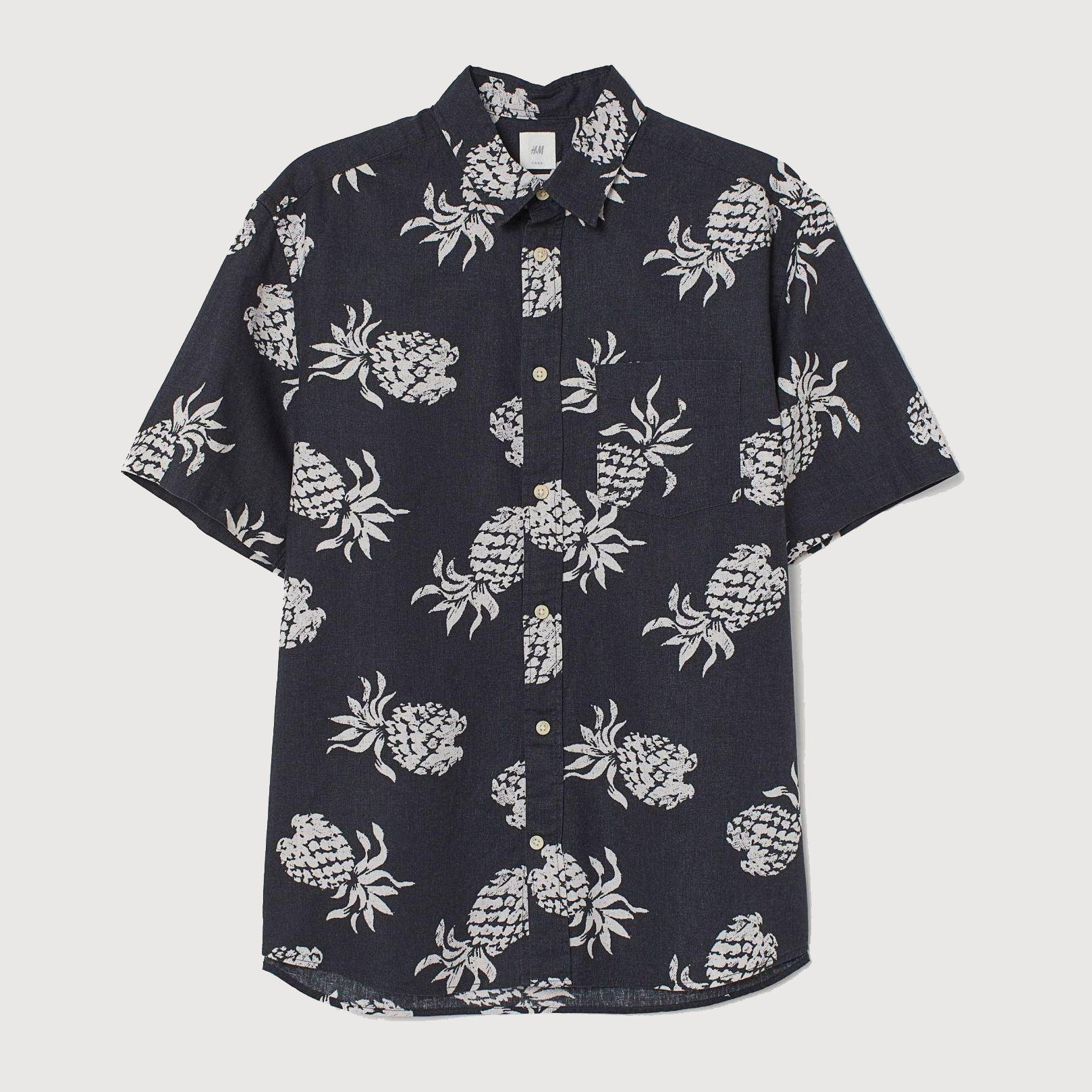 

Рубашка H&M 7479130-ACRV XS Черная в белые узоры