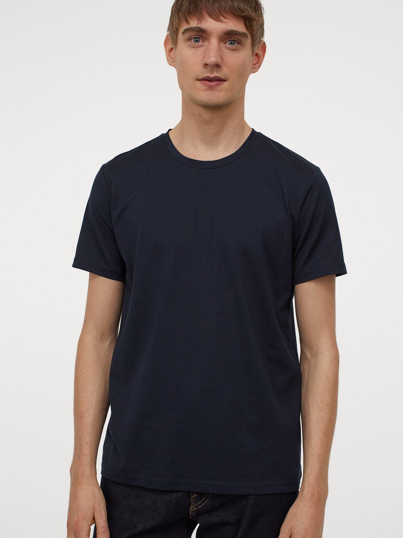 

Футболка H&M 7029321-AAQJ 2XL Темно-синяя