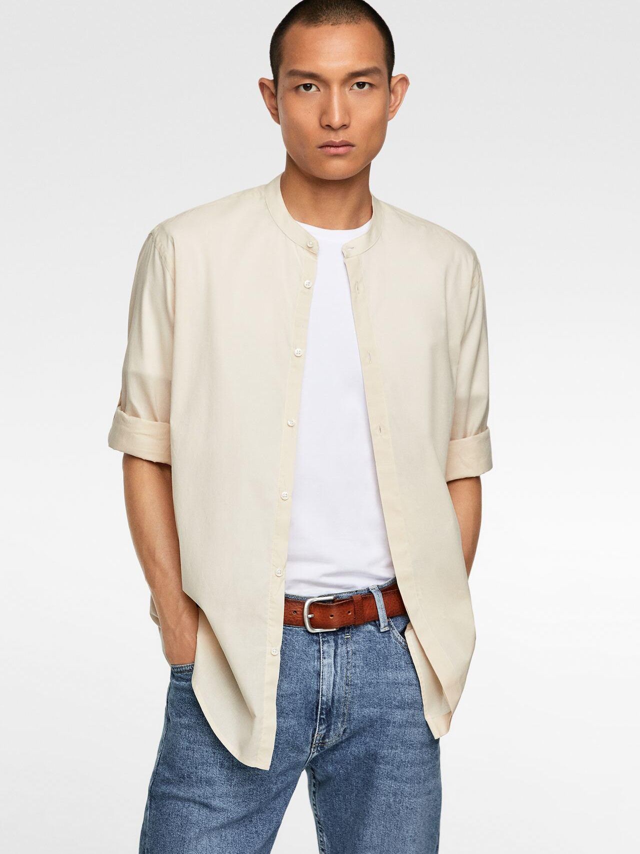 

Рубашка Zara 6608/333/052-ACTQ XL Бежевая