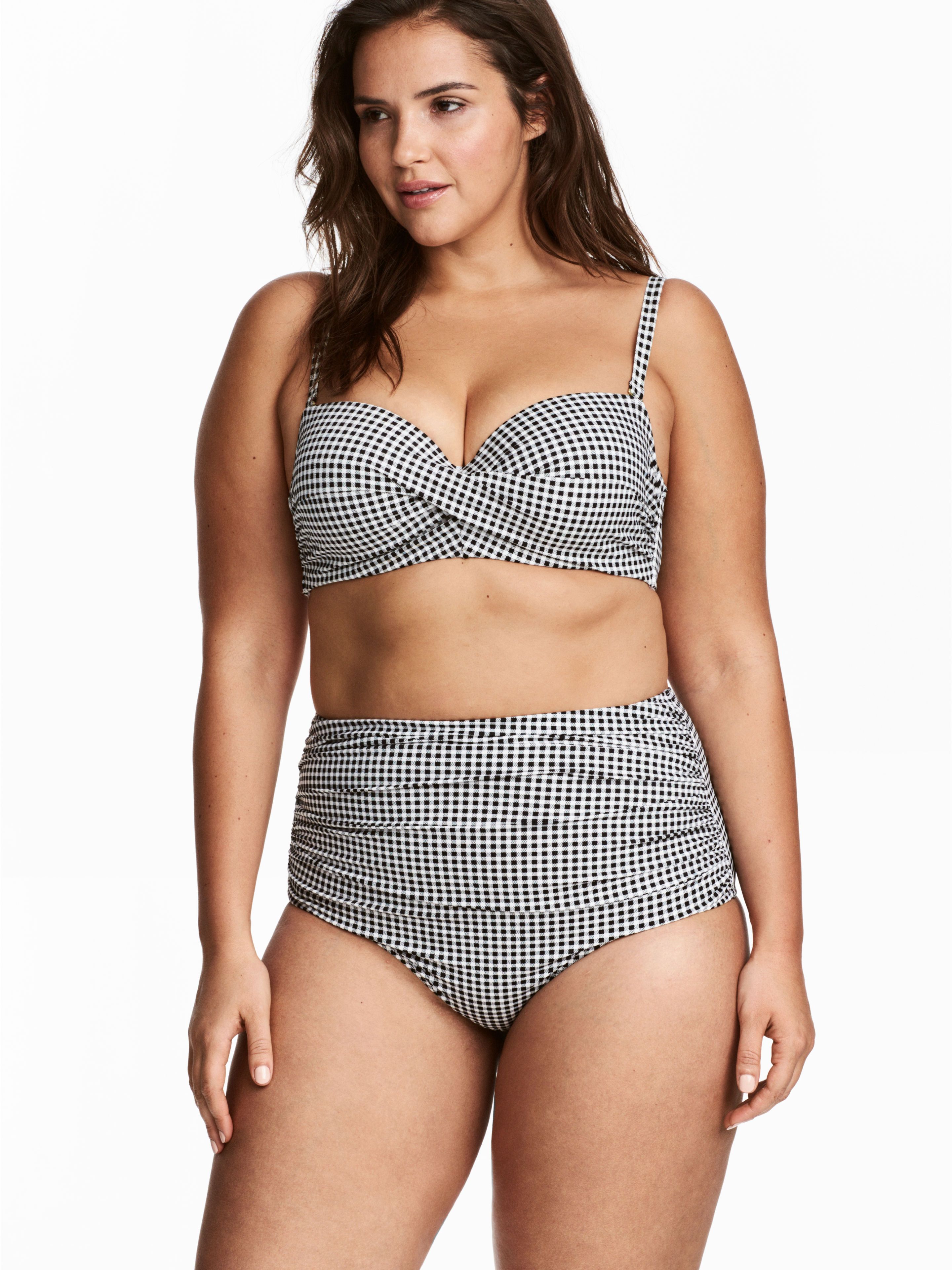 

Нижняя часть купальника H&M 3614245-ADHA 52 Черно-белая в клетку