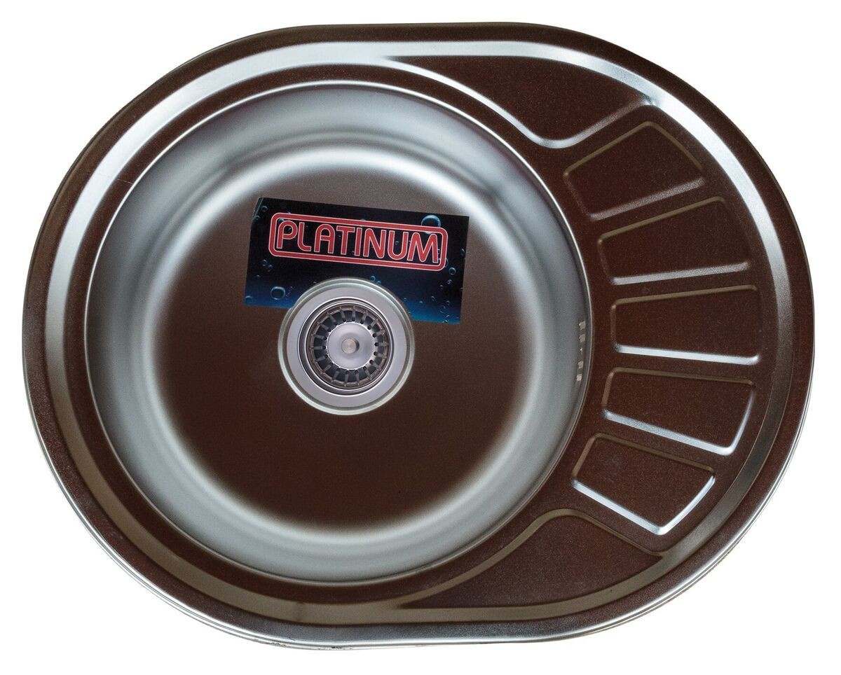 

Врезная кухонная мойка из нержавеющей стали Platinum 5745 Декор 0.6