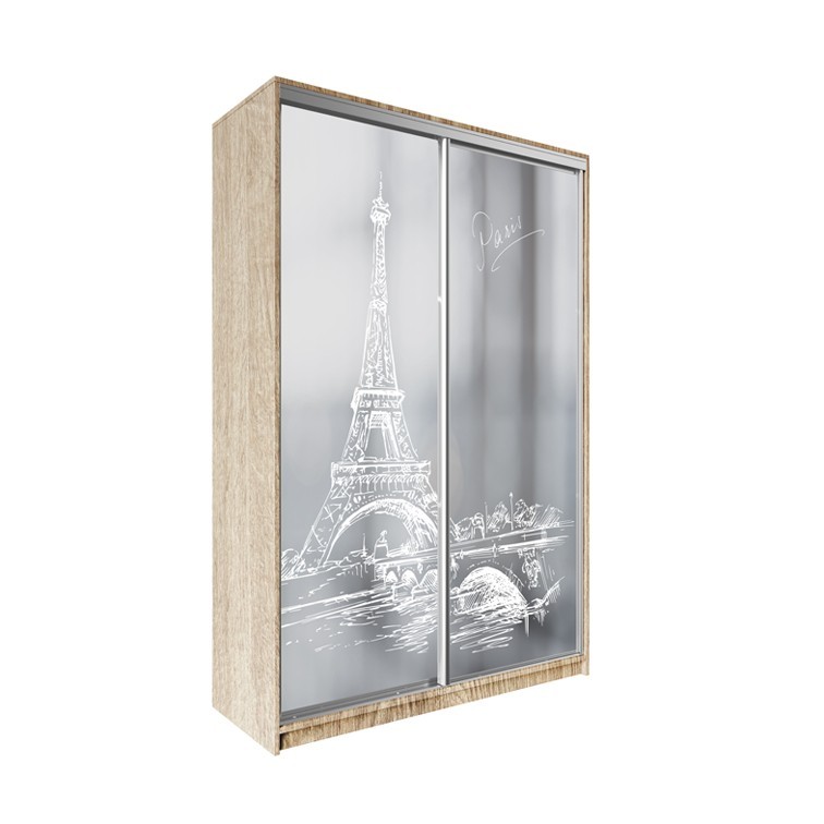 

Шкаф-купе ДЕКОР SM02 Arht_1 Зеркало 240 x 200 x 60 см двухдверный Дуб сонома