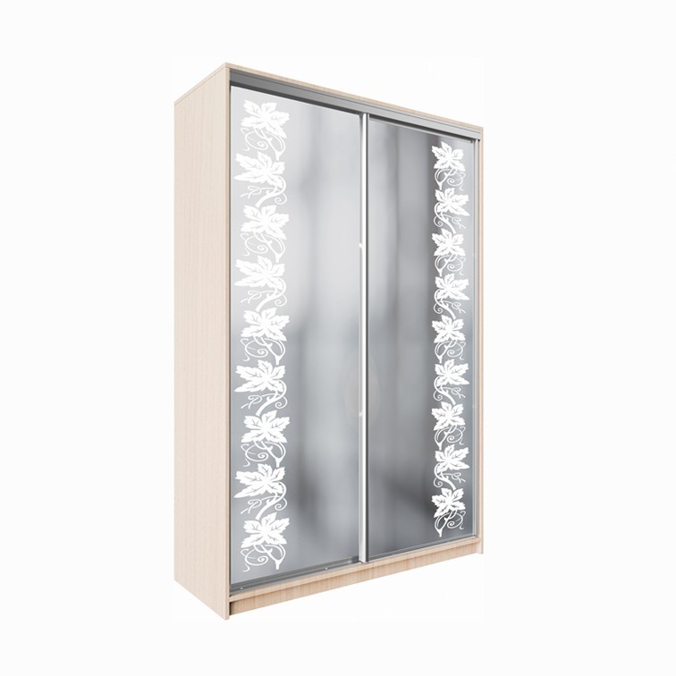 

Шкаф-купе ДЕКОР SM02 Р0212 Зеркало 240 x 200 x 60 см двухдверный Дуб молочный