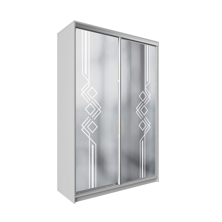 

Шкаф-купе ДЕКОР SM01 Р0054 Зеркало 240 x 100 x 60 см двухдверный Аляска белая