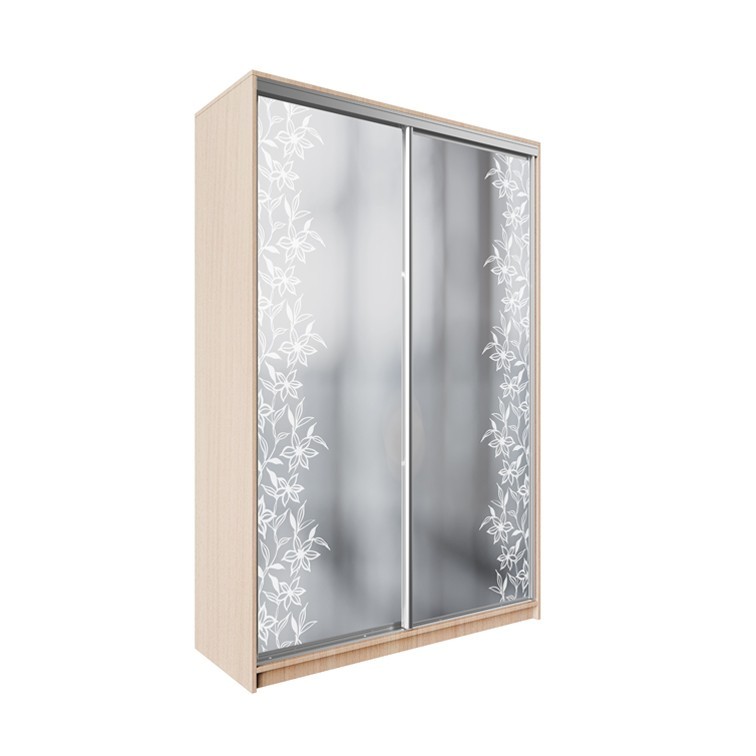 

Шкаф-купе ДЕКОР SM01 Р0217 Зеркало 240 x 160 x 60 см двухдверный Дуб молочный