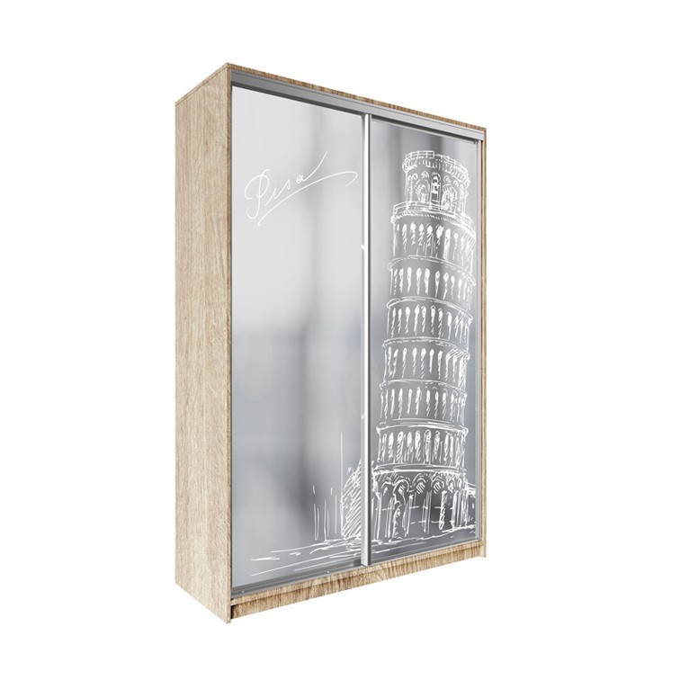 

Шкаф-купе ДЕКОР SM01 Arht_2 Зеркало 240 x 180 x 60 см двухдверный Дуб сонома