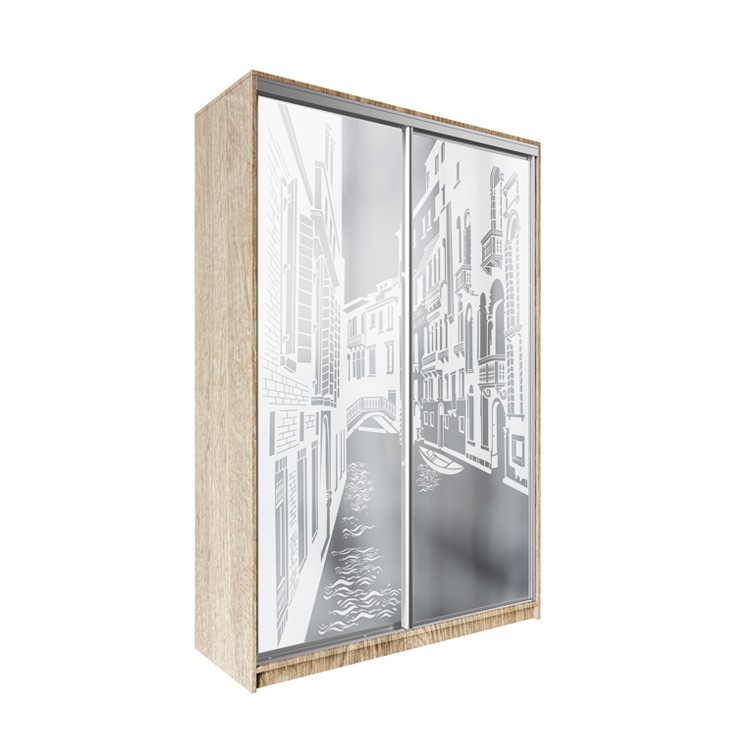 

Шкаф-купе ДЕКОР SM02 Arht_19 Зеркало 240 x 200 x 60 см двухдверный Дуб сонома