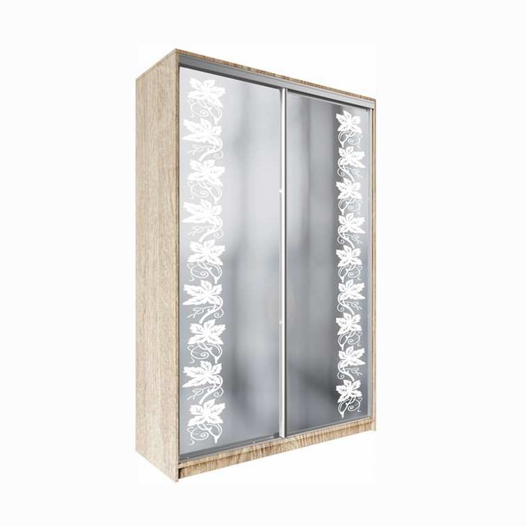 

Шкаф-купе ДЕКОР SM02 Р0212 Зеркало 240 x 190 x 60 см двухдверный Дуб сонома