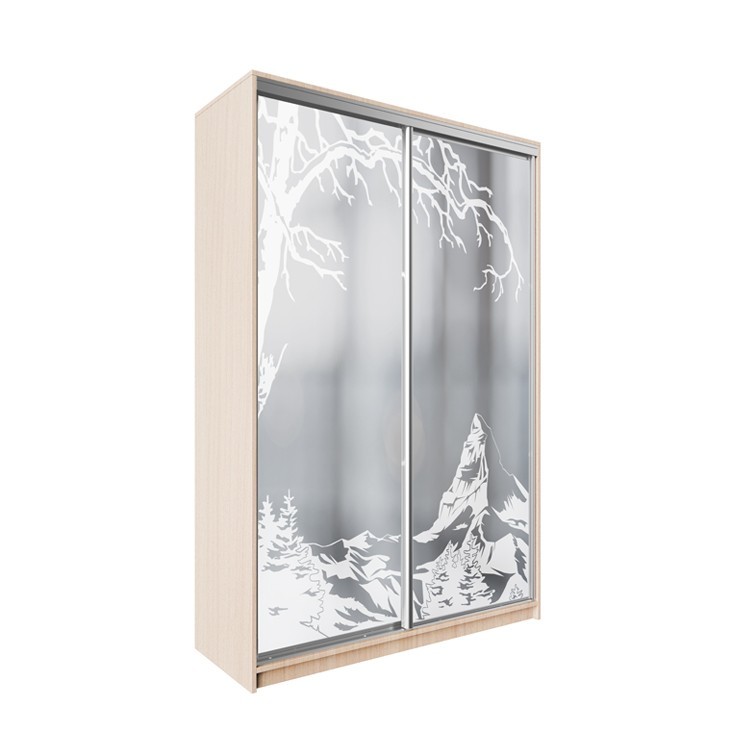 

Шкаф-купе ДЕКОР SM01 Р0179 Зеркало 240 x 100 x 60 см двухдверный Дуб молочный