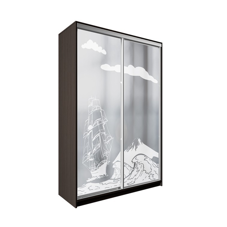 

Шкаф-купе ДЕКОР SM01 Р0219 Зеркало 240 x 170 x 60 см двухдверный Венге Магия