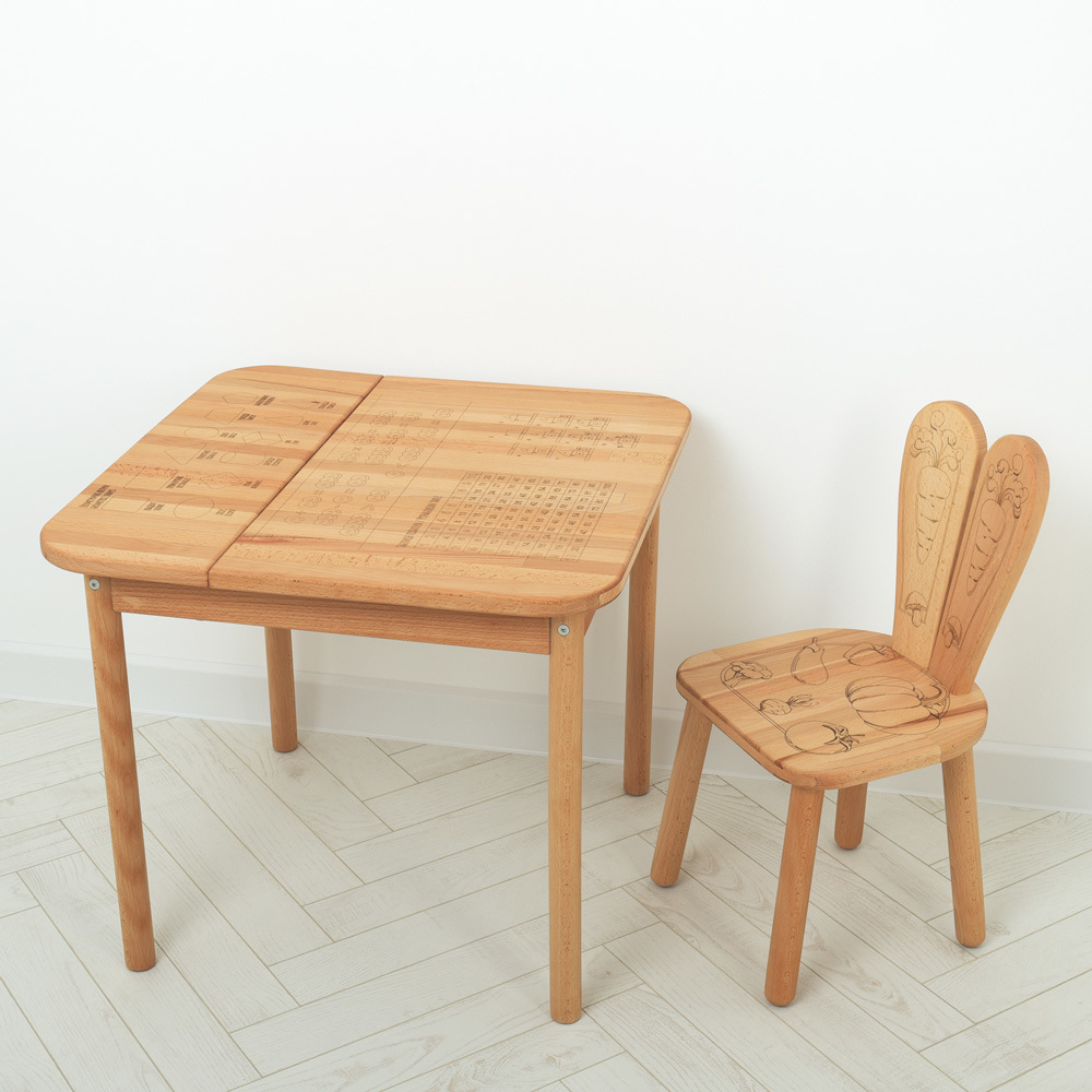 

Столик со стульчиком Bambi Зайчик 04-025EKO-BOX Wood (04-025EKO-BOX)