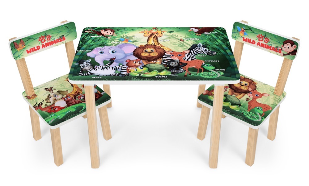 

Столик с 2-мя стульчиками Bambi Wild Animals 501-83(EN) Green (501-83(EN))