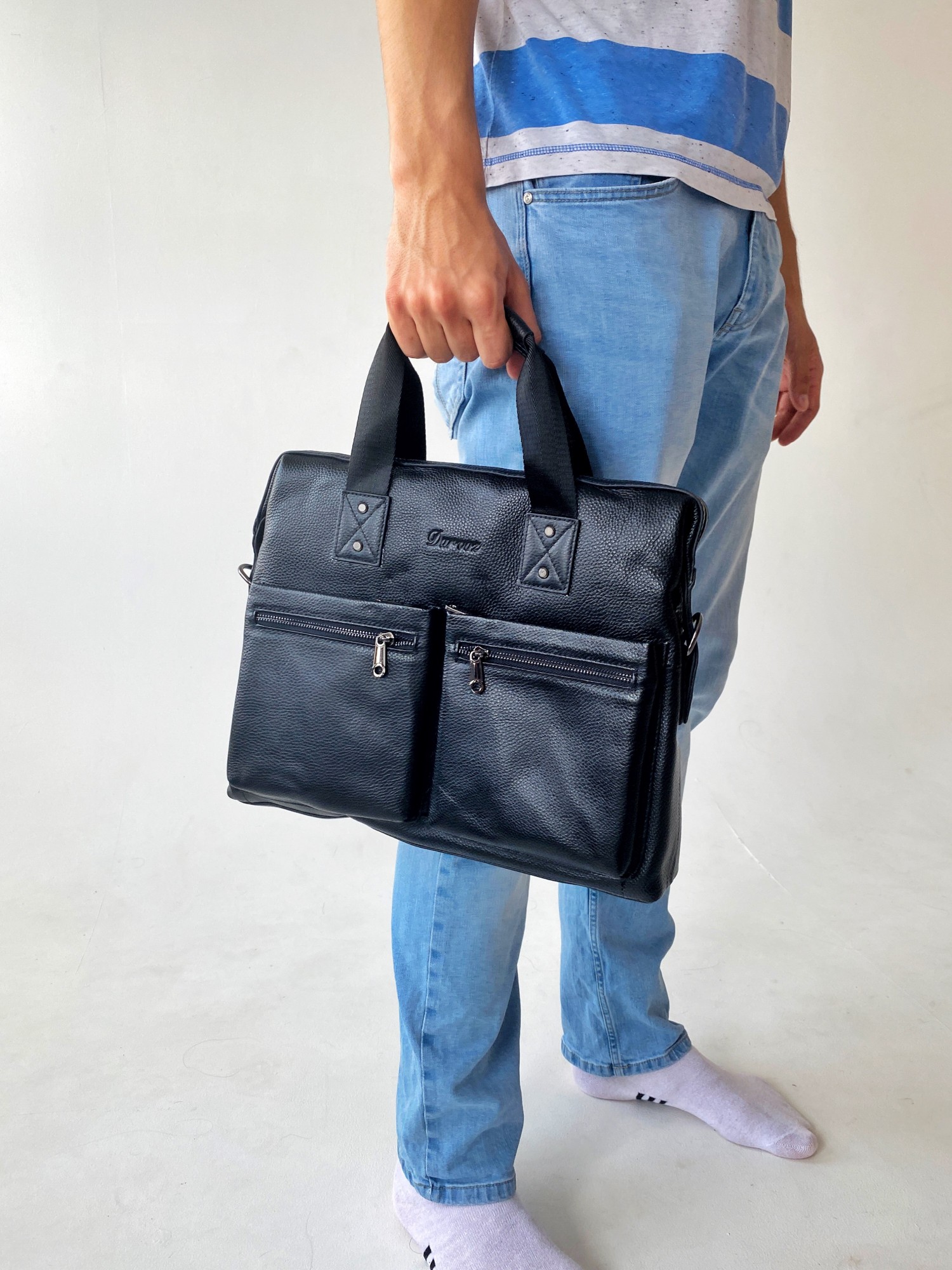 

Мужская деловая сумка Darvoz черная (8919-3)