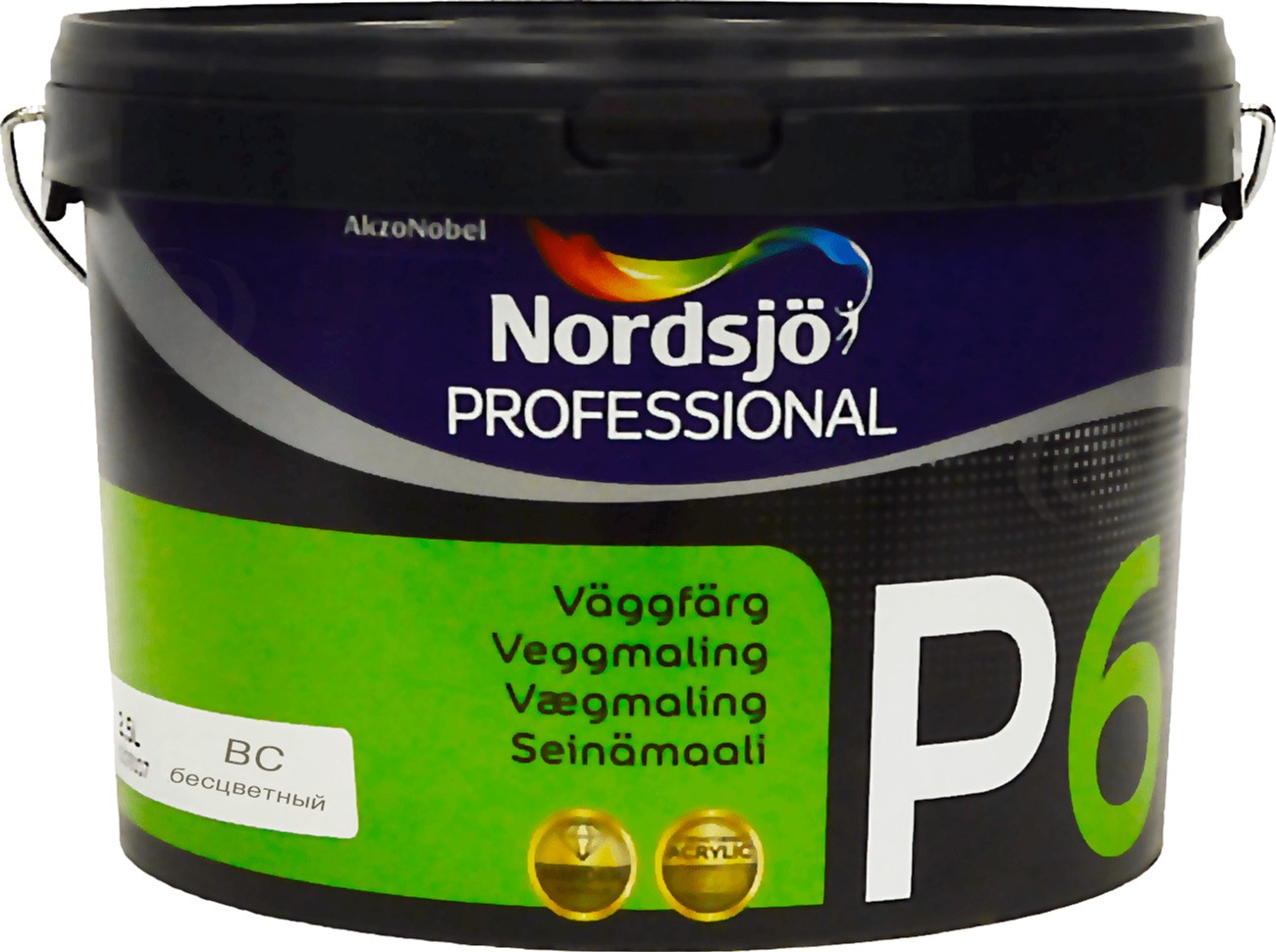 

Краска Sadolin Professional P6 - матовая акриловая краска для стен и потолка, белая, BW, 2.5 л (5209107)