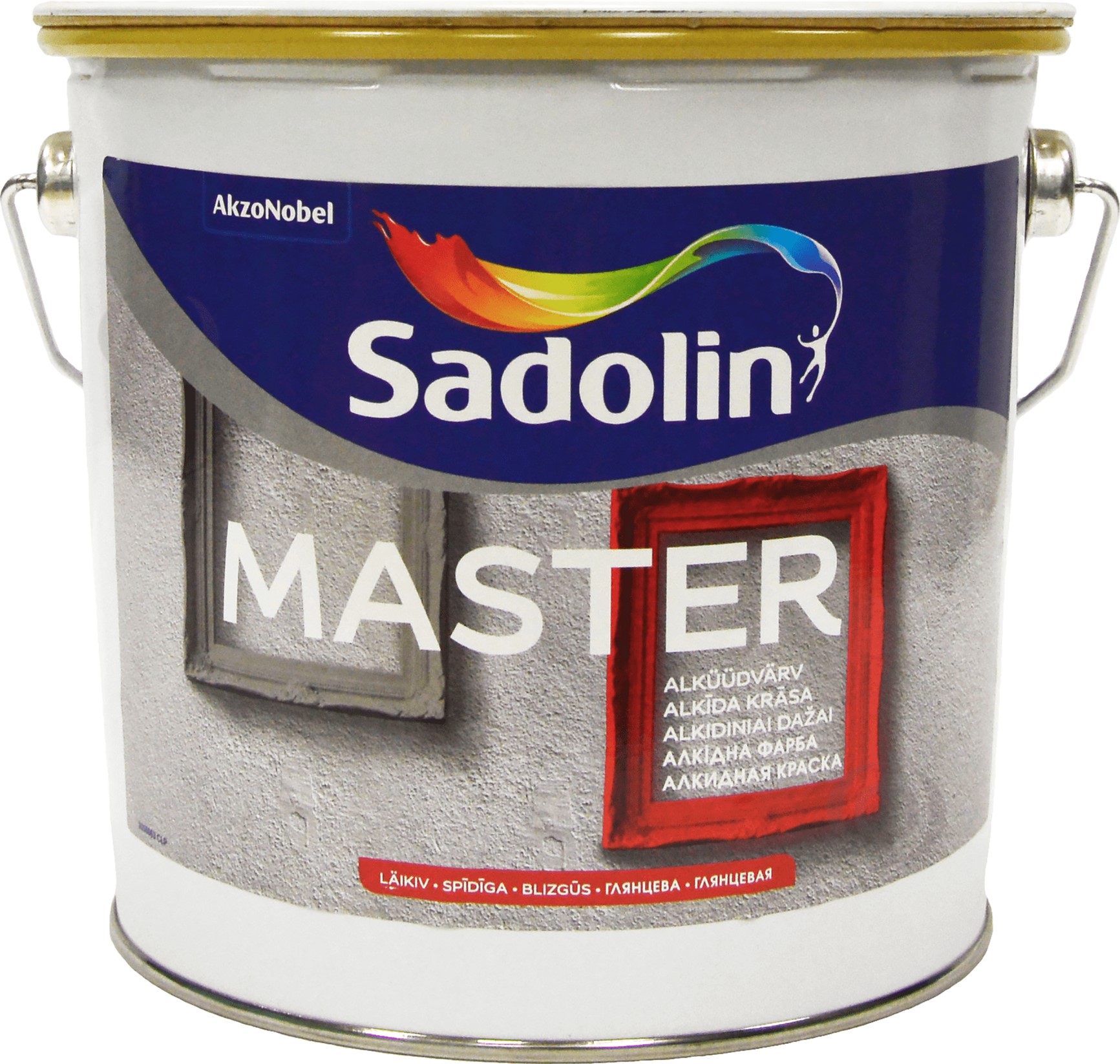 

Краска Sadolin Master 90 - высокоглянцевая алкидная краска для дерева и металла, белая, BW, 2.5 л (5181240)