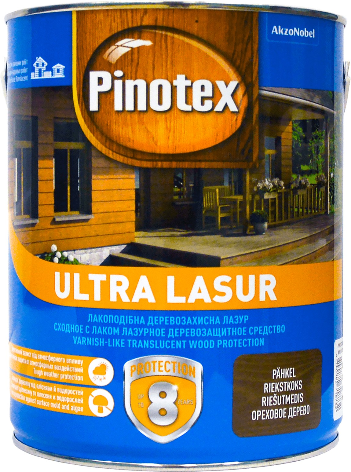 

Лазурь Pinotex Ultra Lasur - полуматовая алкидная пропитка для дерева, лазурная, с декоративным эффектом, бесцветная, BC, 3 л (5308986)