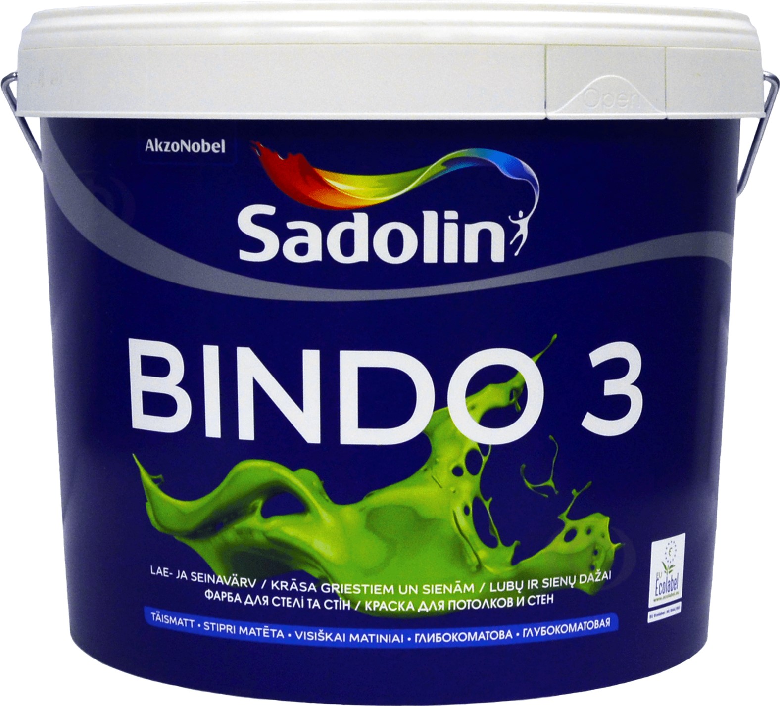 

Краска Sadolin Bindo 3 - глубокоматовая латексная краска для стен и потолка, белая, BW, 10 л (5078158)