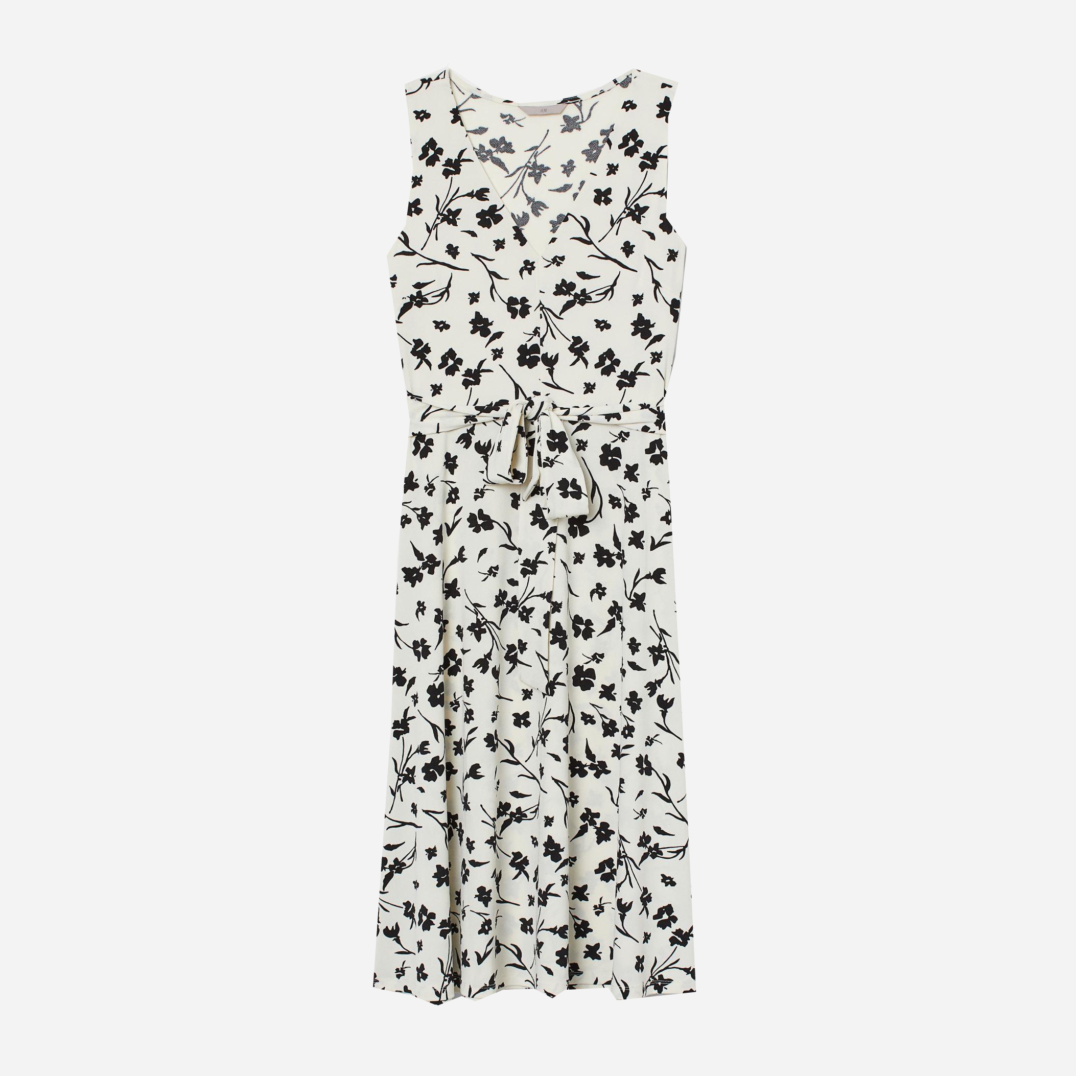 

Платье H&M 7785341-ABYL L Молочное с черным