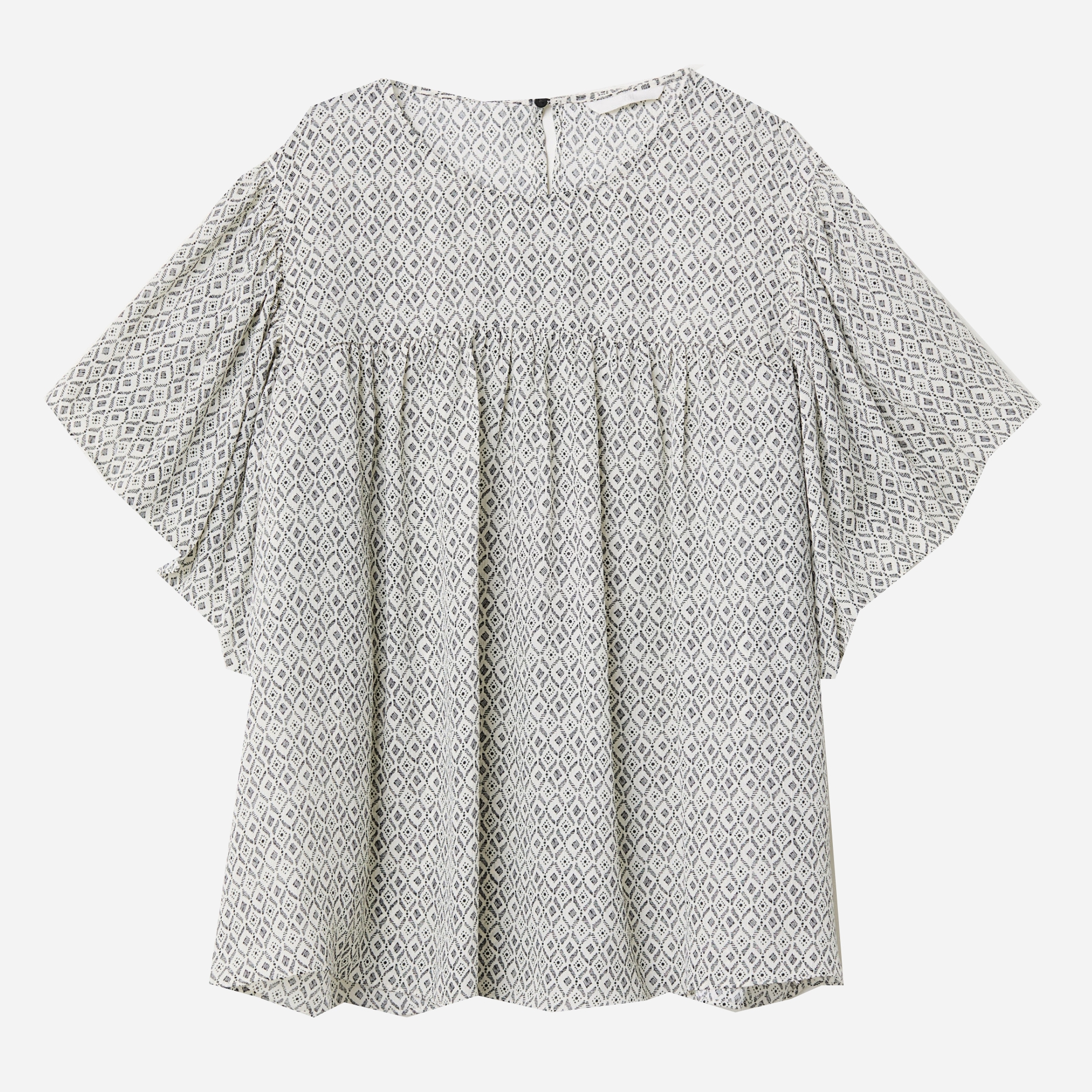 

Блузка H&M 6649498-ABYL 48 Молочная с черным