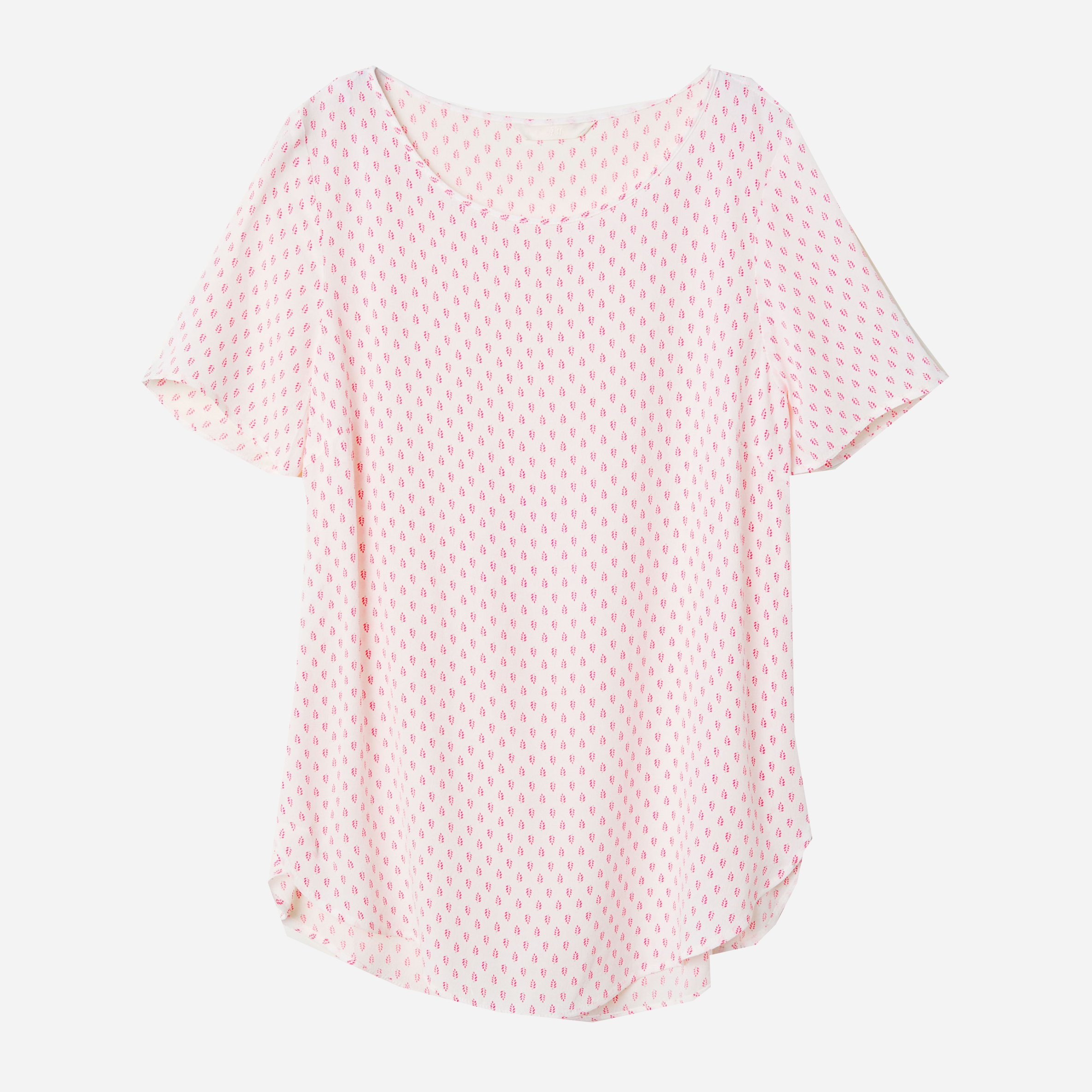 

Блузка H&M 6482567-ABVJ 34 Белая с розовым