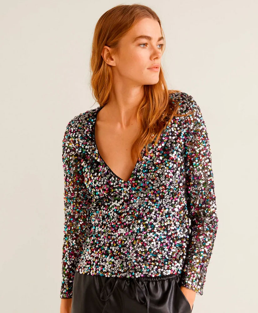 

Блуза MANGO MNG33069047 M Різнокольоровий