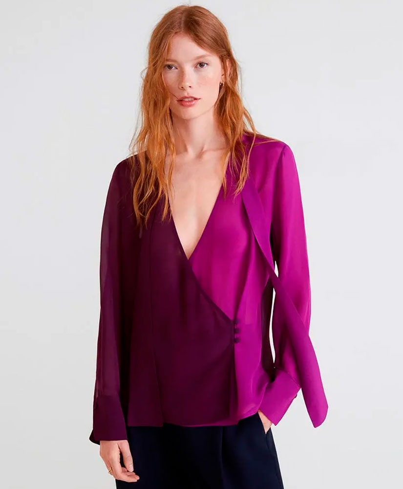 

Блуза MANGO MNG31910984 S Фіолетовий