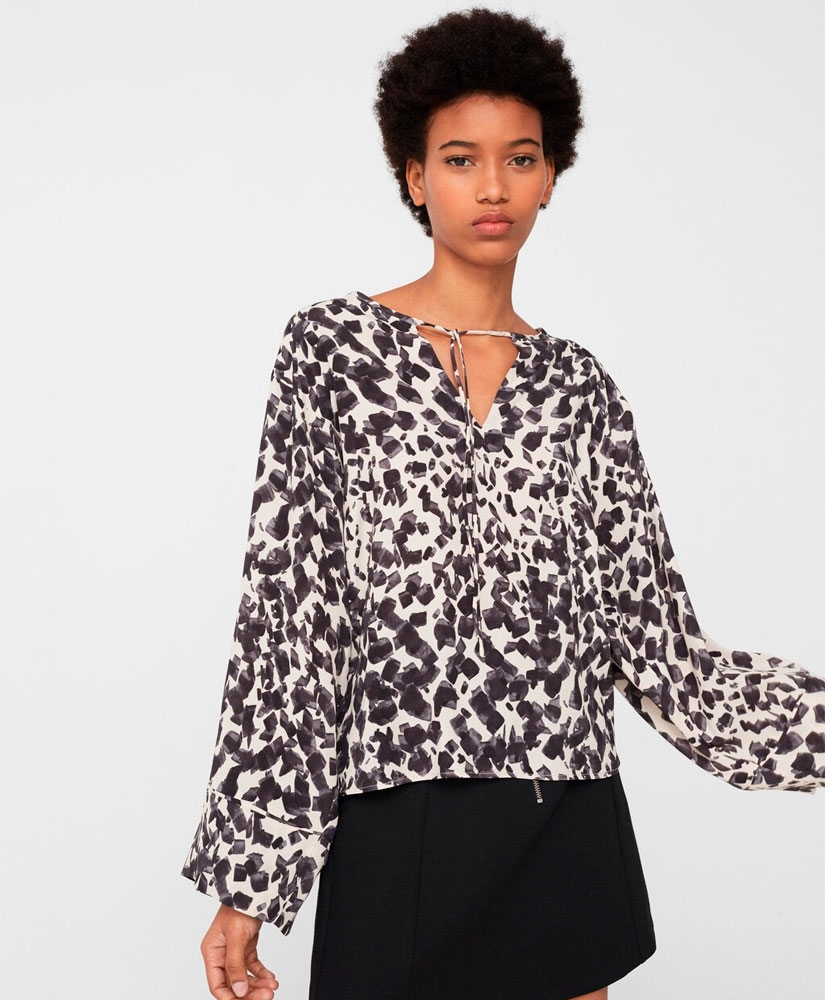 

Блуза MANGO MNG81025595 M Різнокольоровий