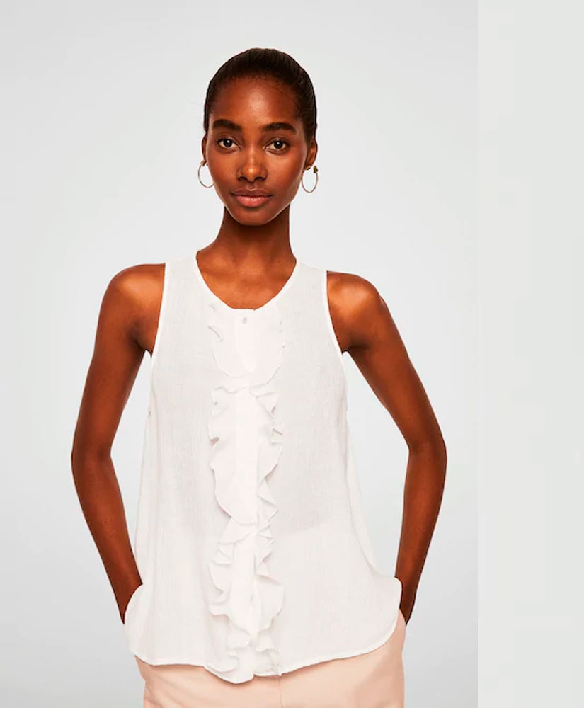 

Блуза MANGO MNG33050682 M Молочний