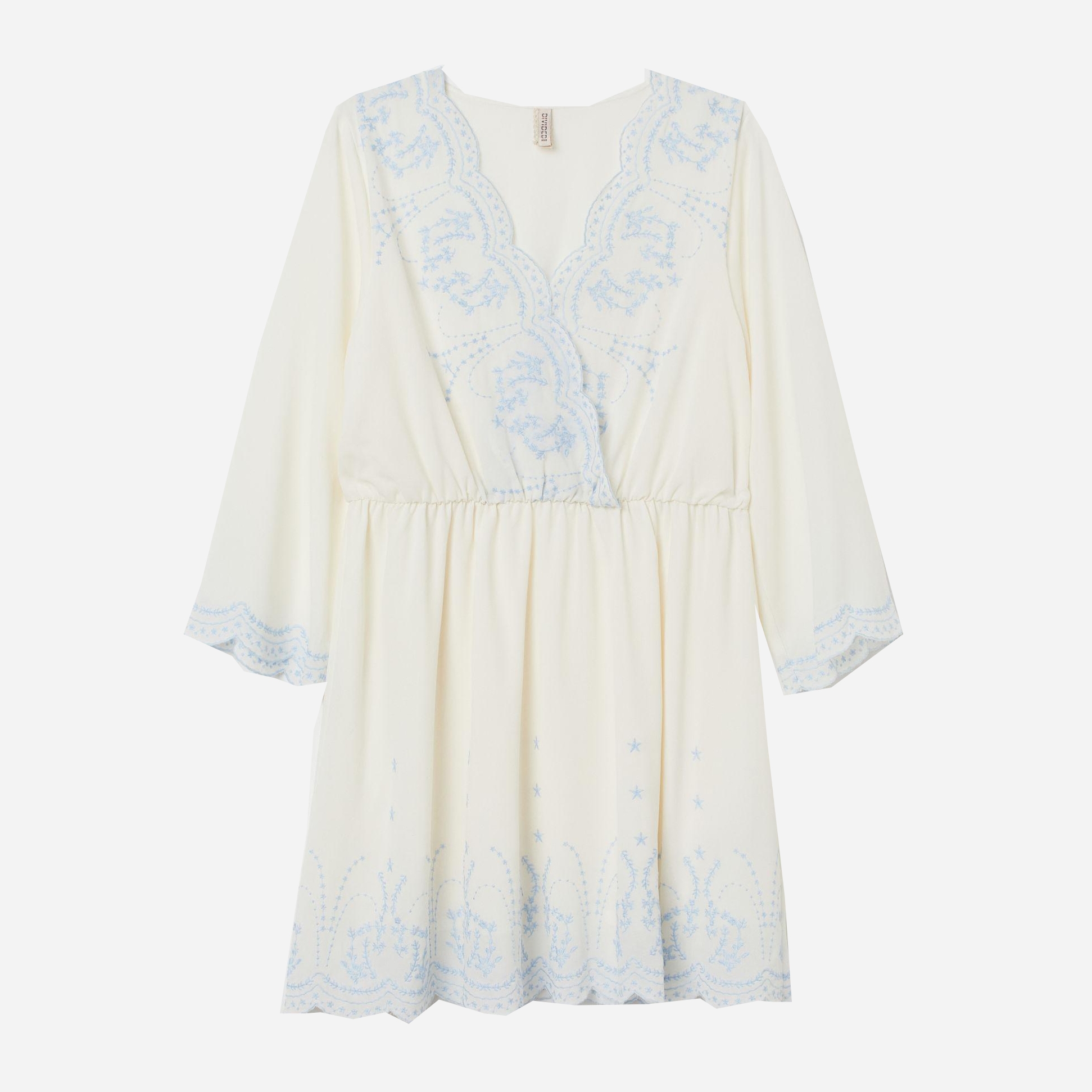 

Платье H&M 7380049-ACBI 46 Белое с голубым