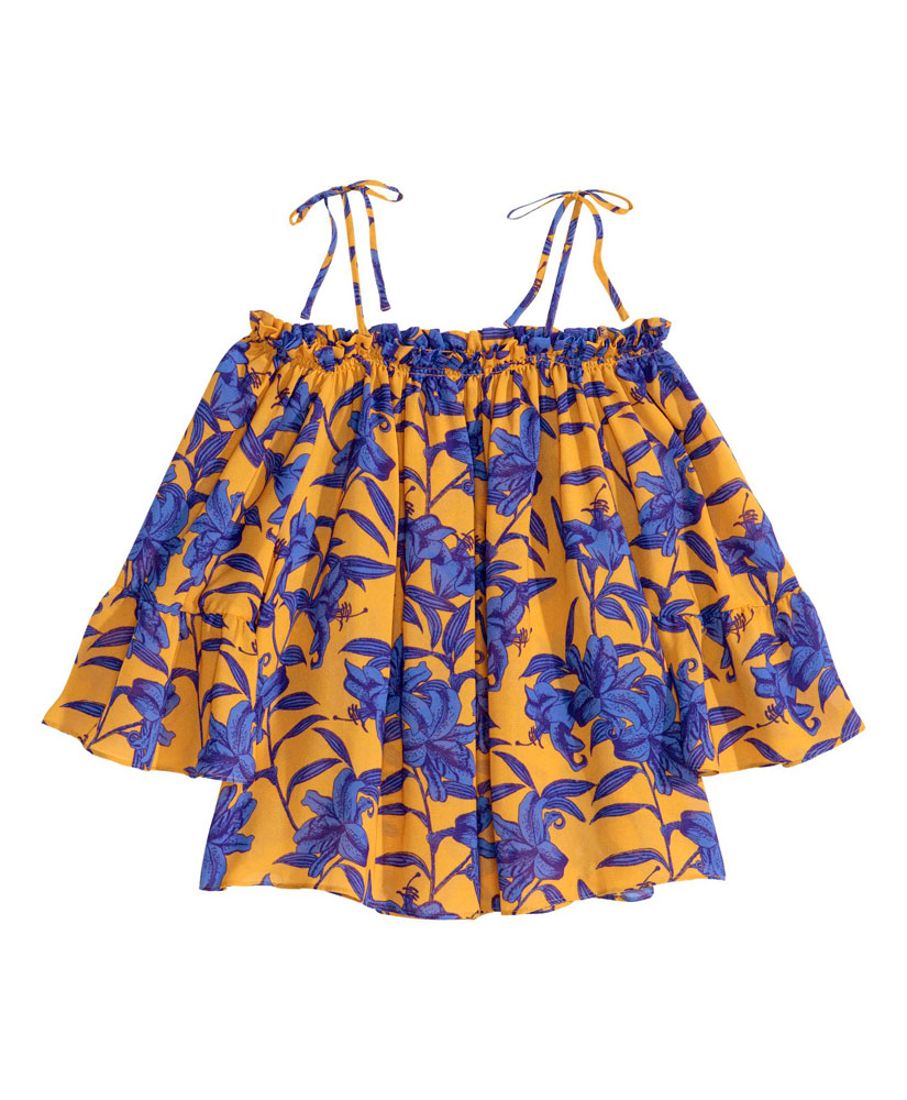 

Блуза H&M 26505 40 Синій/гірчичний