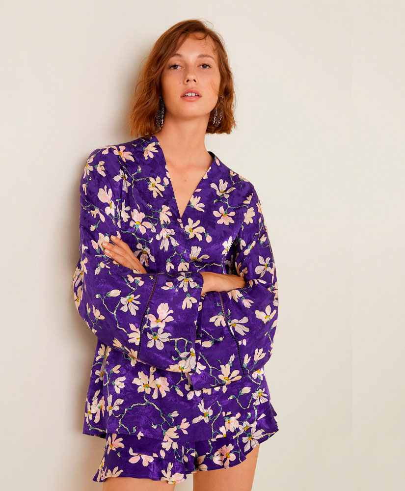

Кімоно MANGO MNG31043048 M/L Фіолетовий