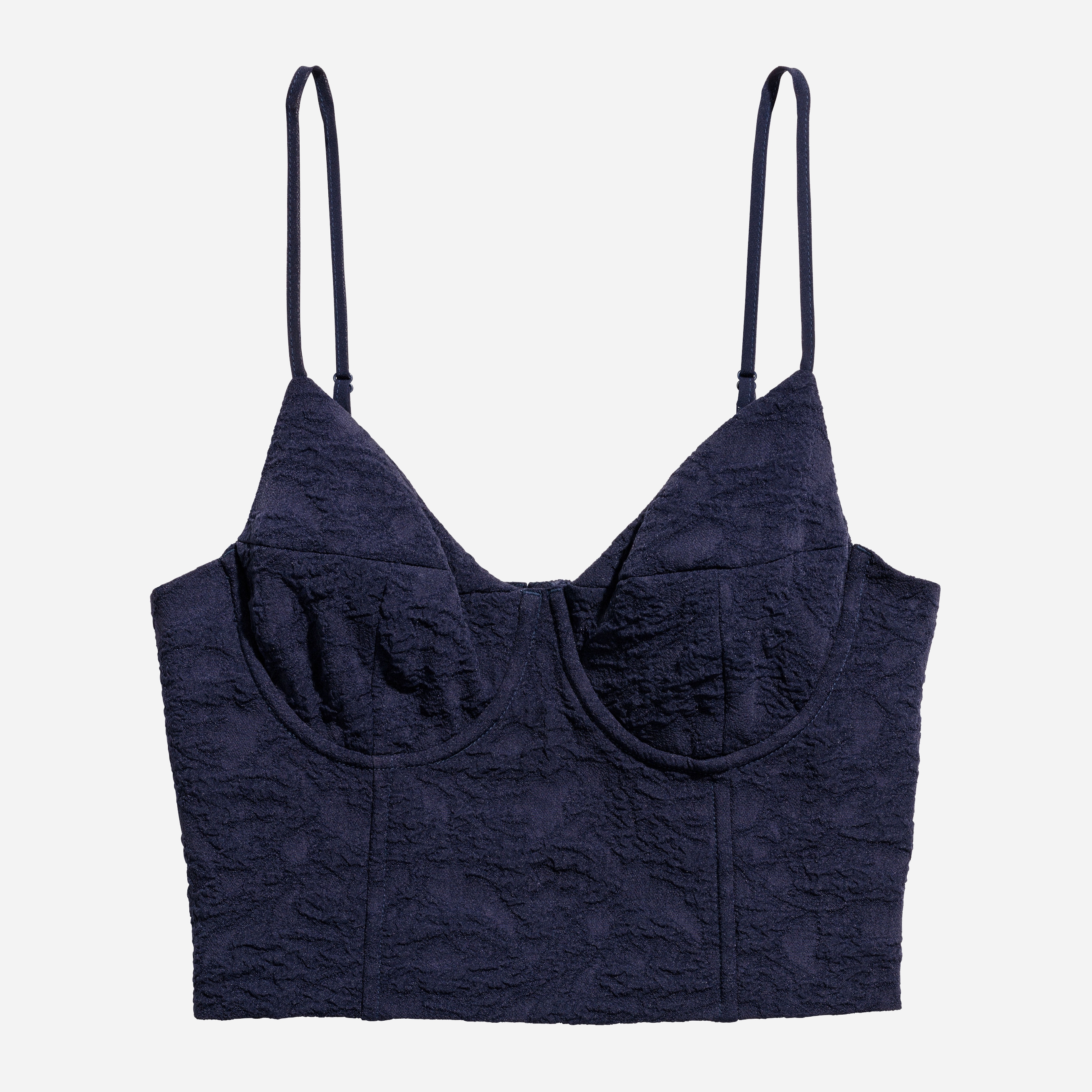 

Топ H&M 6176607-AAQJ 36 Темно-синий