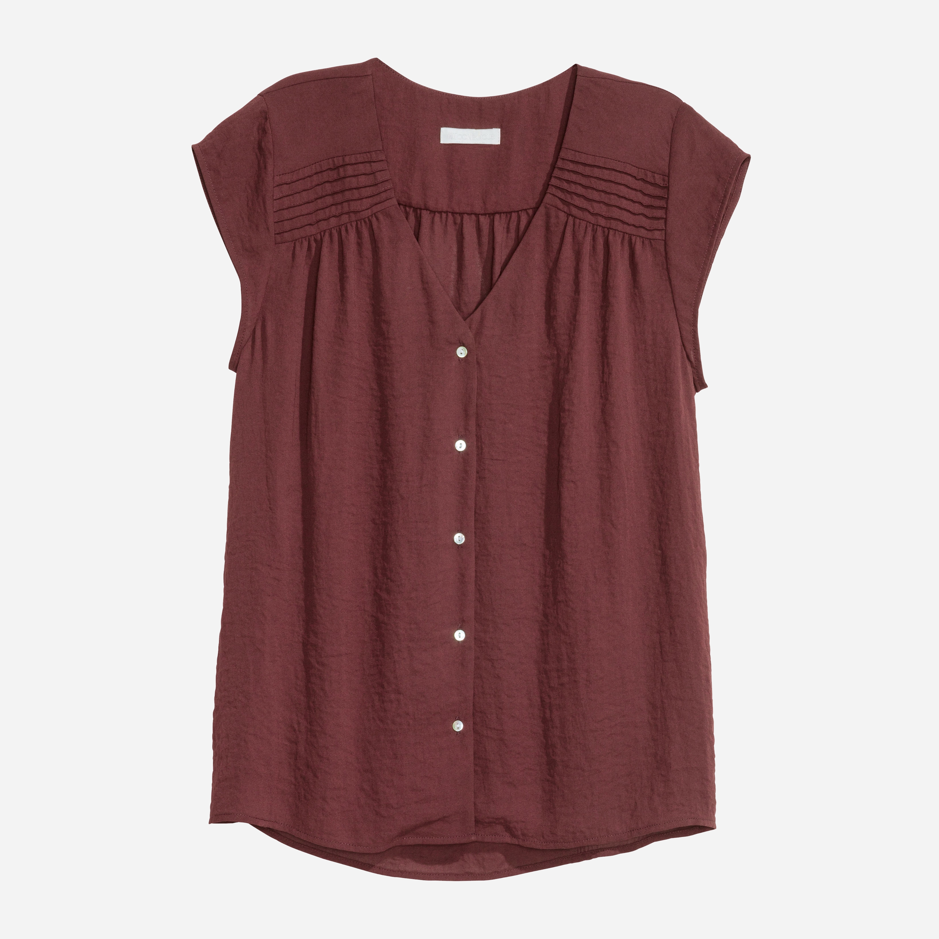

Блузка H&M 4396424-ACXK 38 Темно-бордовая