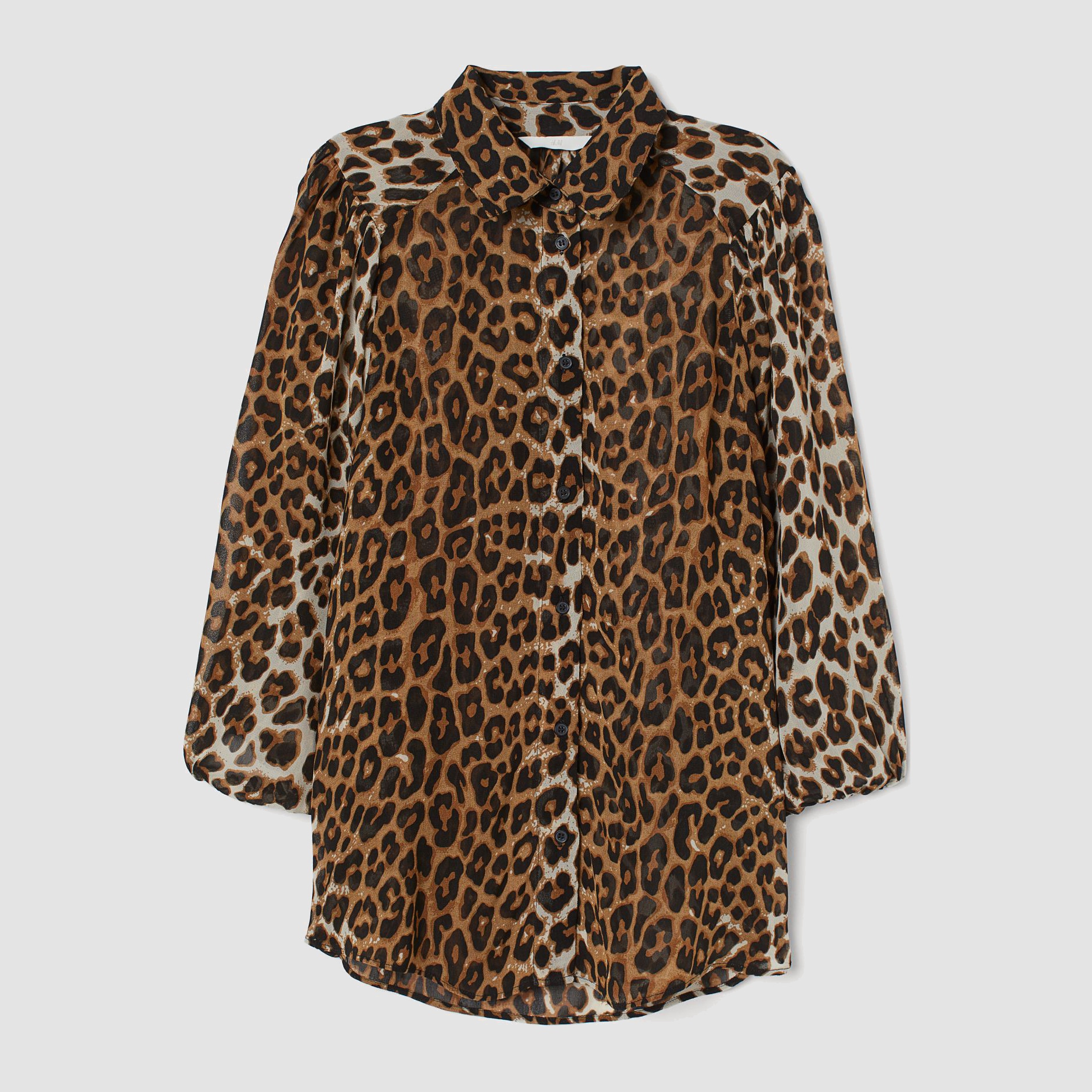 

Блузка H&M 2504-8591531  Леопардовая, Блузка H&M 2504-8591531 XS Леопардовая