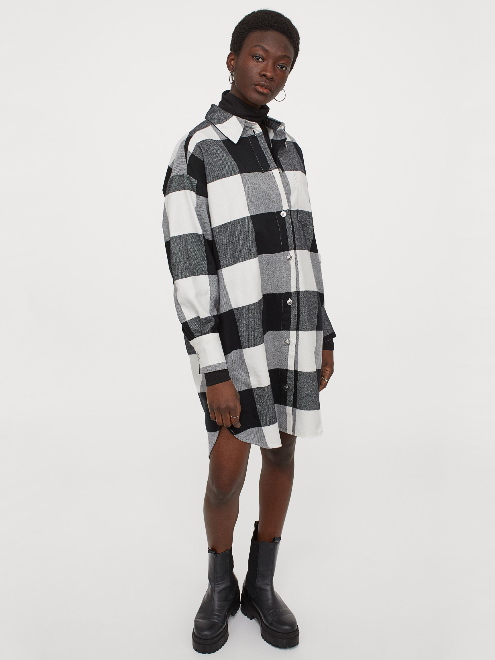 

Платье H&M 2805-9025282 S Белое с черным
