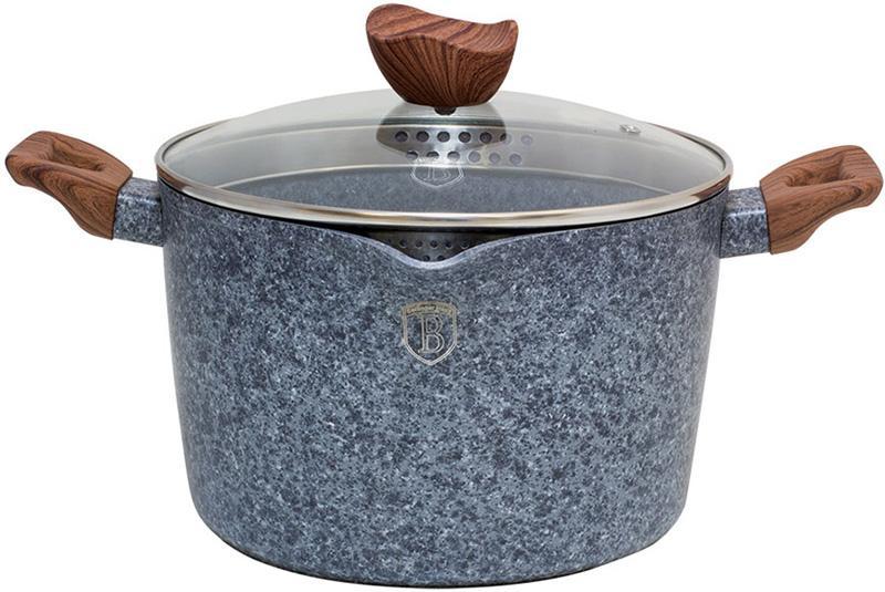 

Кастрюля Berlinger Haus Forest Line 6л с крышкой-дуршлагом, гранитное антипригарное покрытие