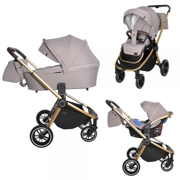 

Коляска универсальная CARRELLO Epica CRL-8511 (3in1) Almond Beige +дождевик /1
