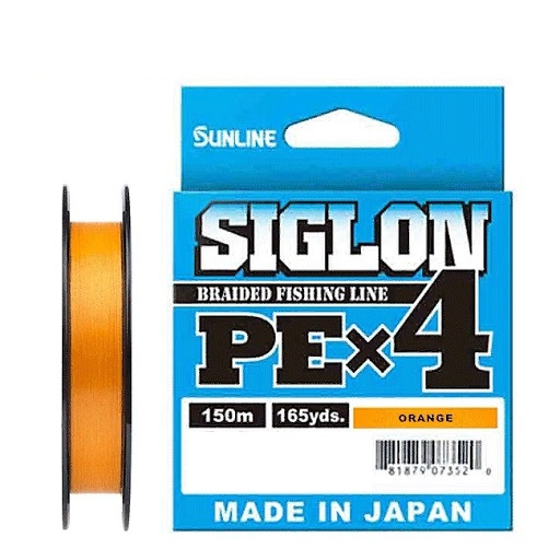 

Шнур Sunline Siglon PE х4 150м оранжевый #2.5/0.270мм 40lb/18.5кг