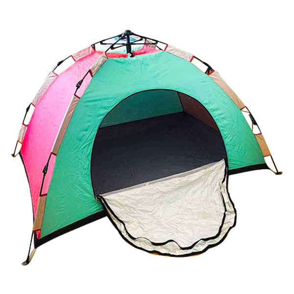 

Намет-автомат з автоматичним каркасом 3-х місцевий STB 200 х 150 х 120 см Рожева із зеленим