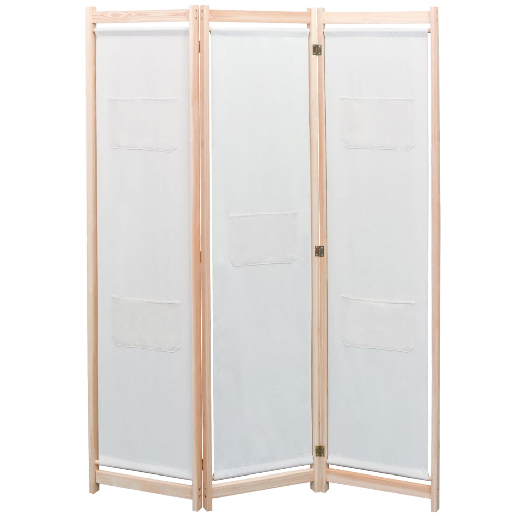 

Ширма з 3 секцій Shumee 120x170x4 см тканина вершковий колір 42975